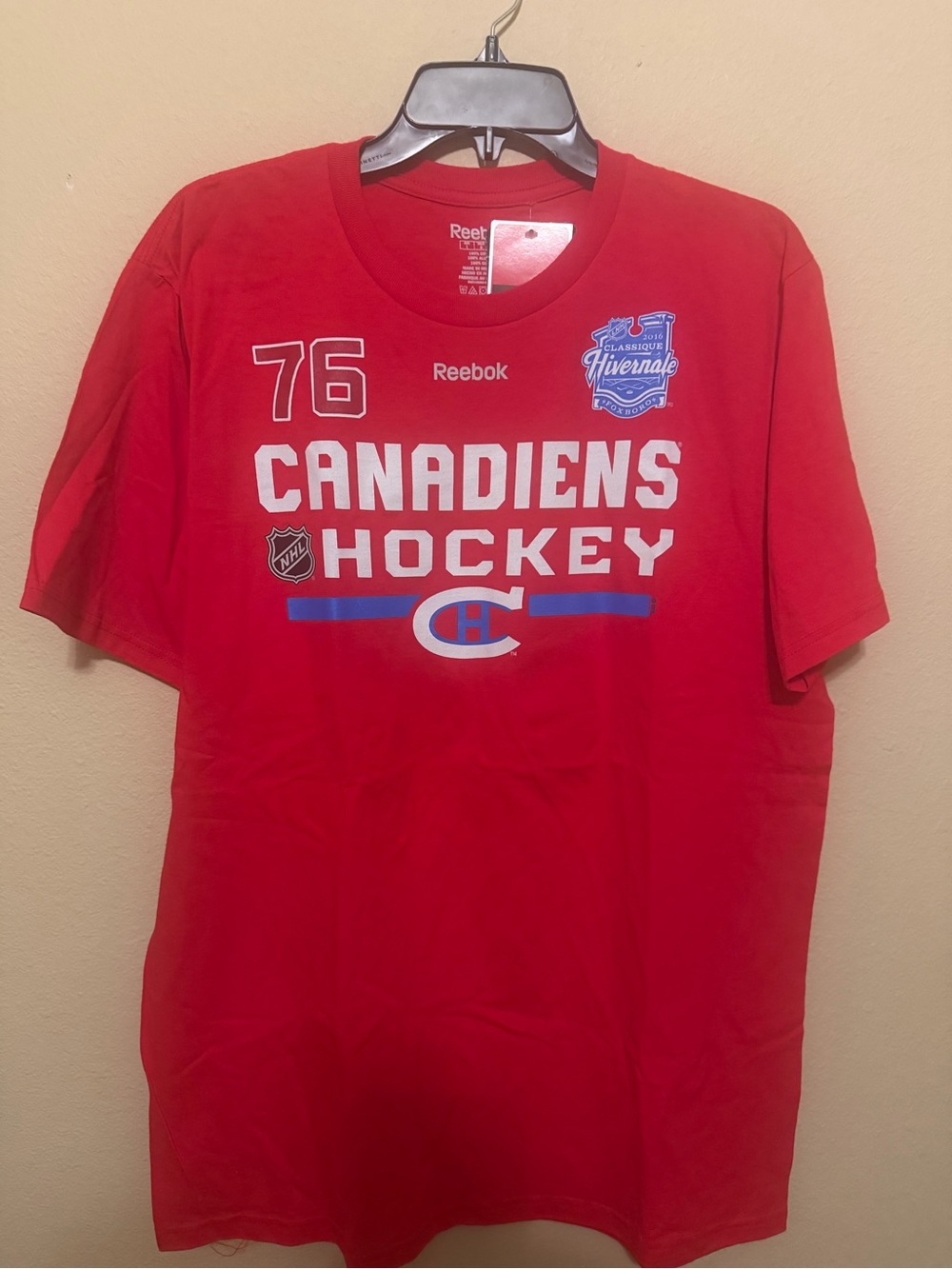 Reebok Montreal Canadiens P.K. Subban #76 Winter Classic T-Shirt NWT Large